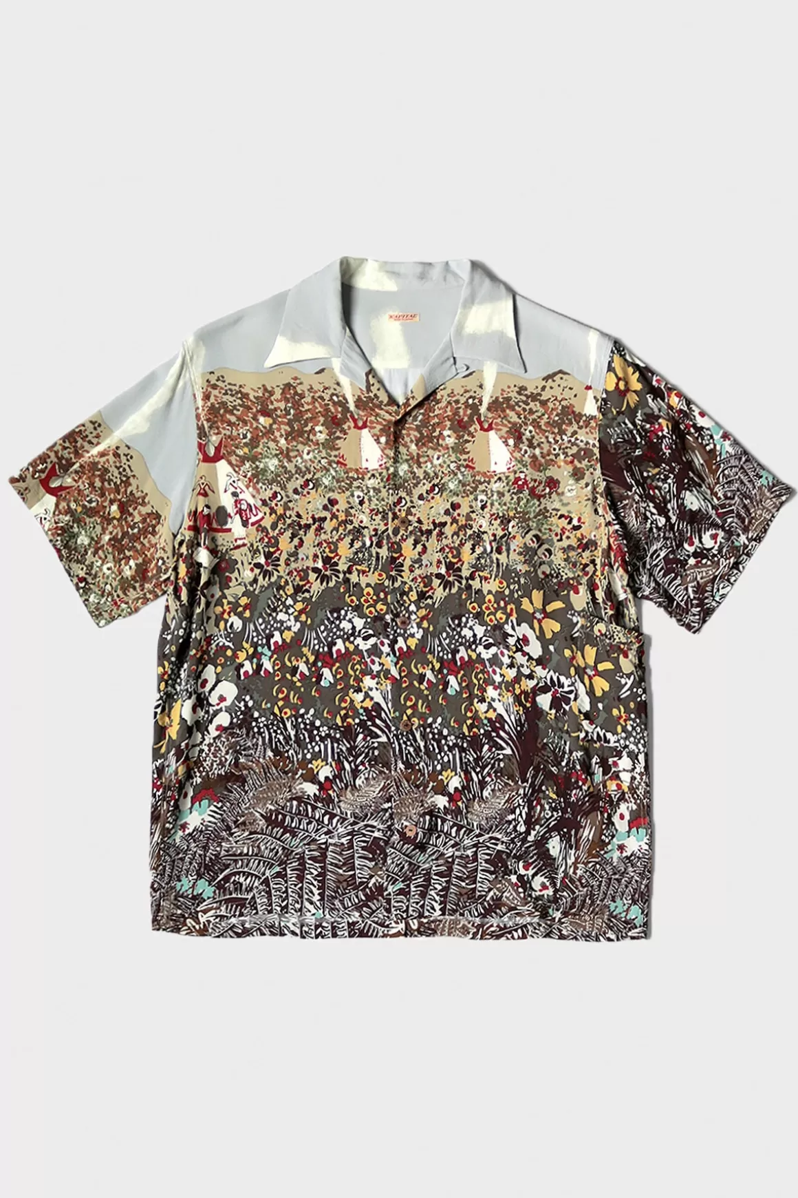 Rayon Nabajo Land Aloha Shirt - Light Grey>Kapital Flash Sale