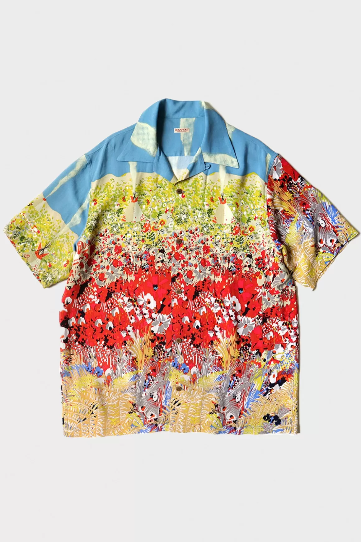 Rayon Navajoland Aloha Shirt - Yellow>Kapital Online