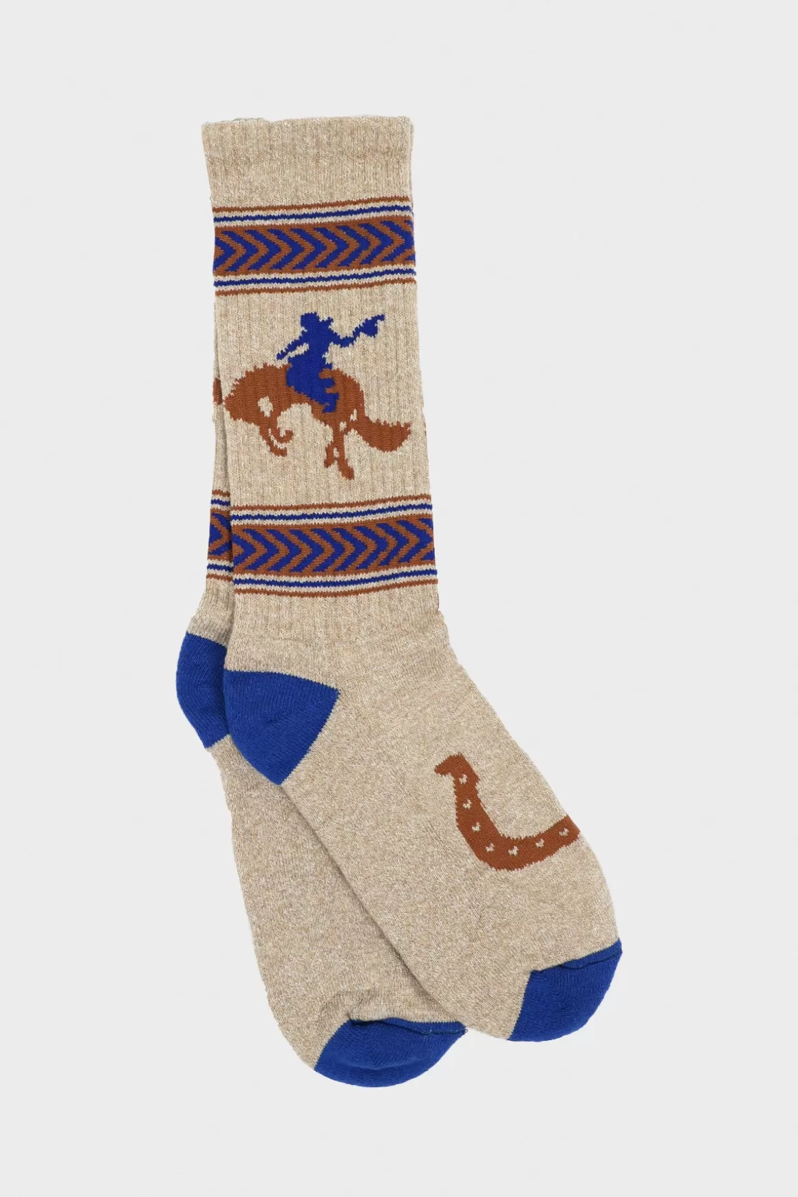 Recycled Cotton Jacquard Socks - Bucking Bronco>Wythe Outlet