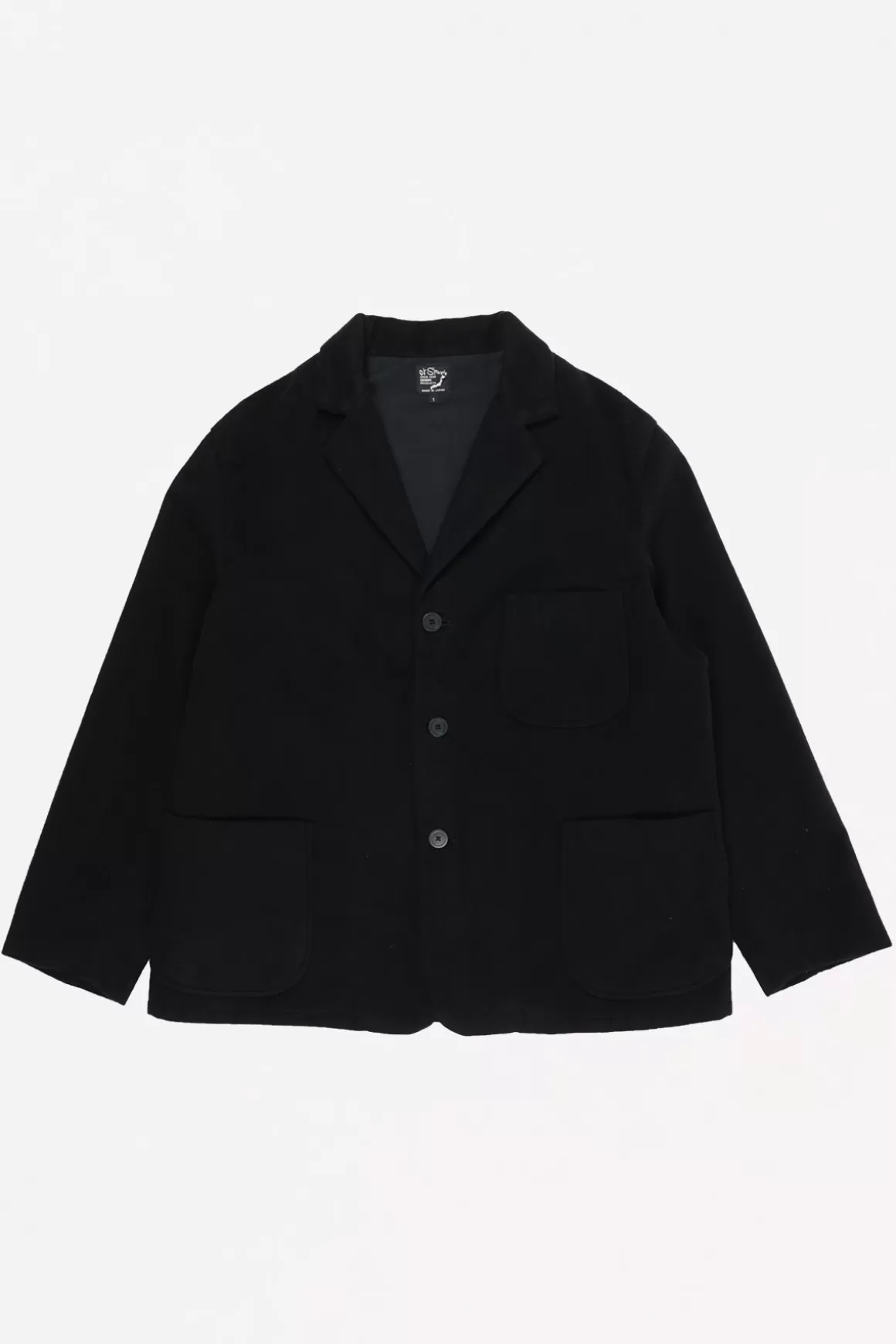 Relaxed Fit Like-Cashmere Jacket - Black>orSlow Discount