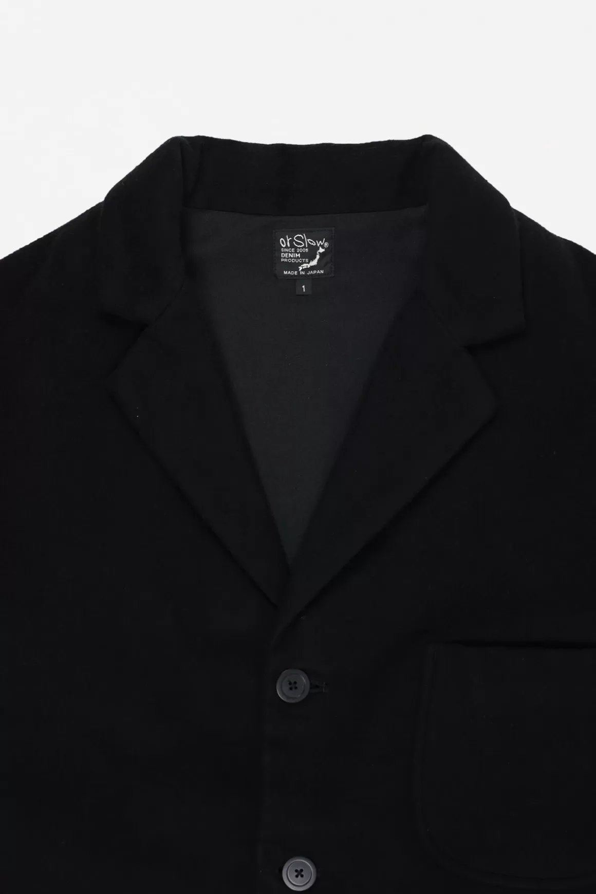 Relaxed Fit Like-Cashmere Jacket - Black>orSlow Discount