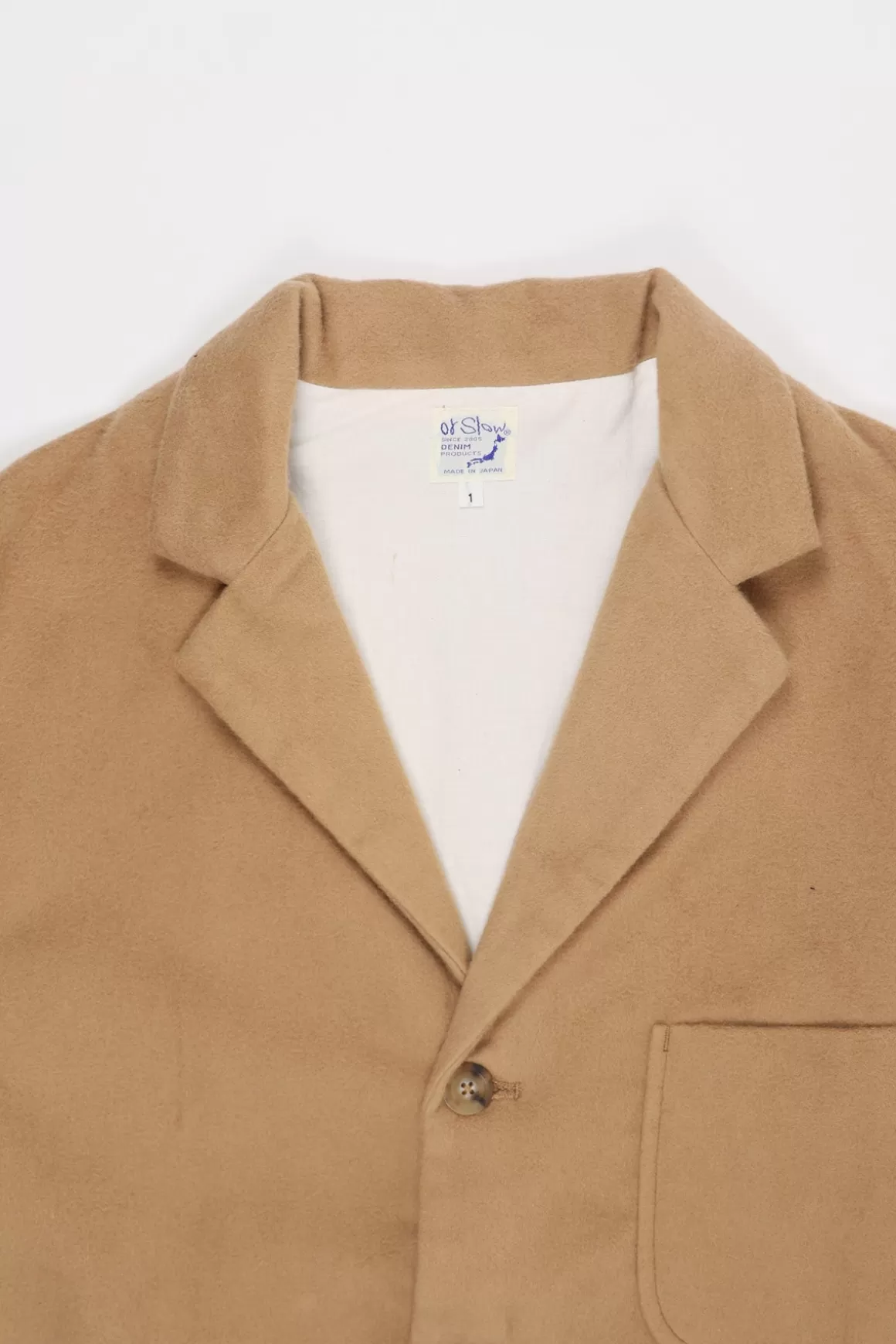 Relaxed Fit Like-Cashmere Jacket - Camel>orSlow Best Sale