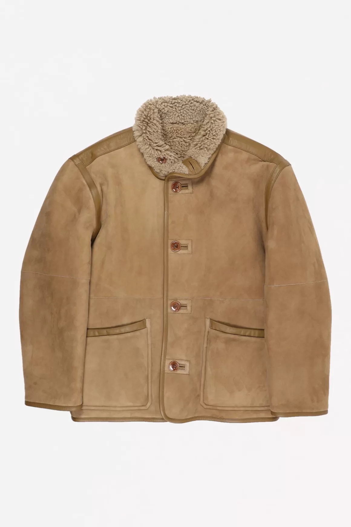 Reversible Shearling Coat - Sand Stone>Lemaire Store