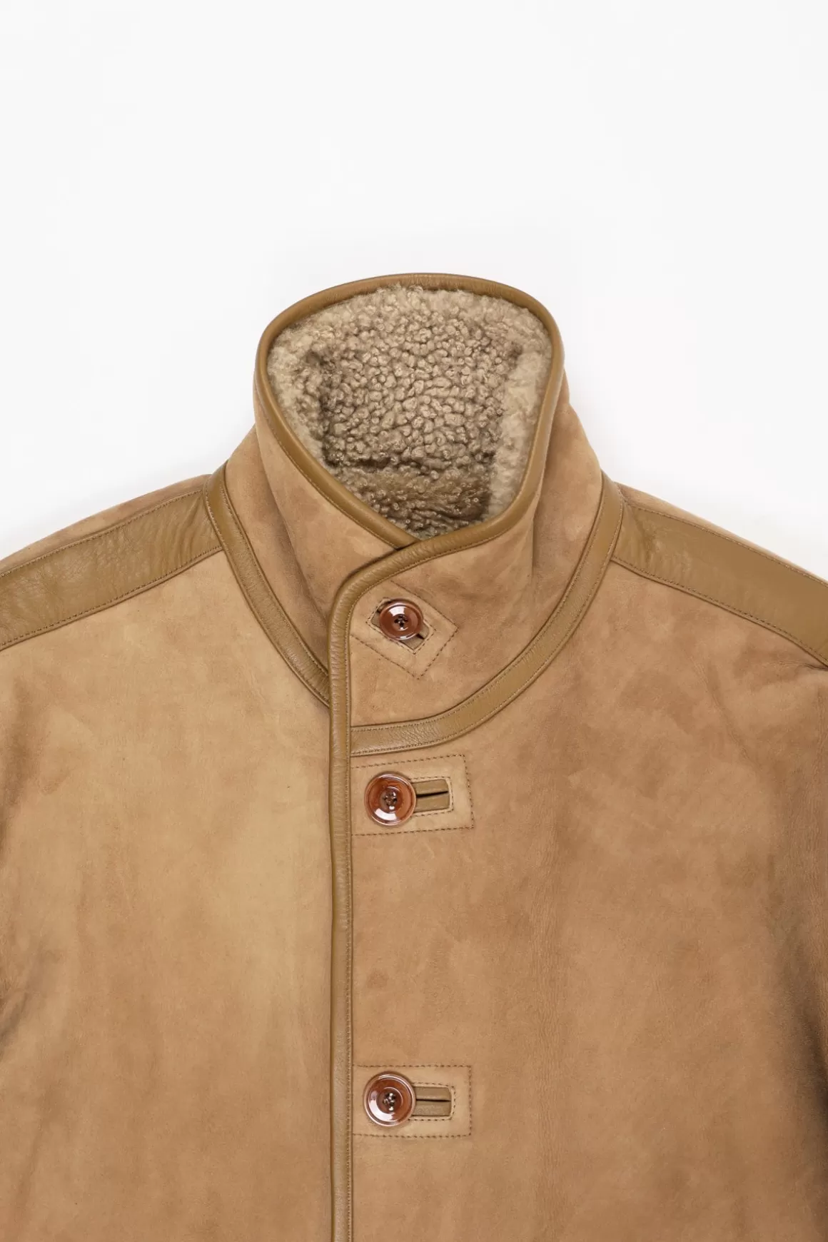 Reversible Shearling Coat - Sand Stone>Lemaire Store