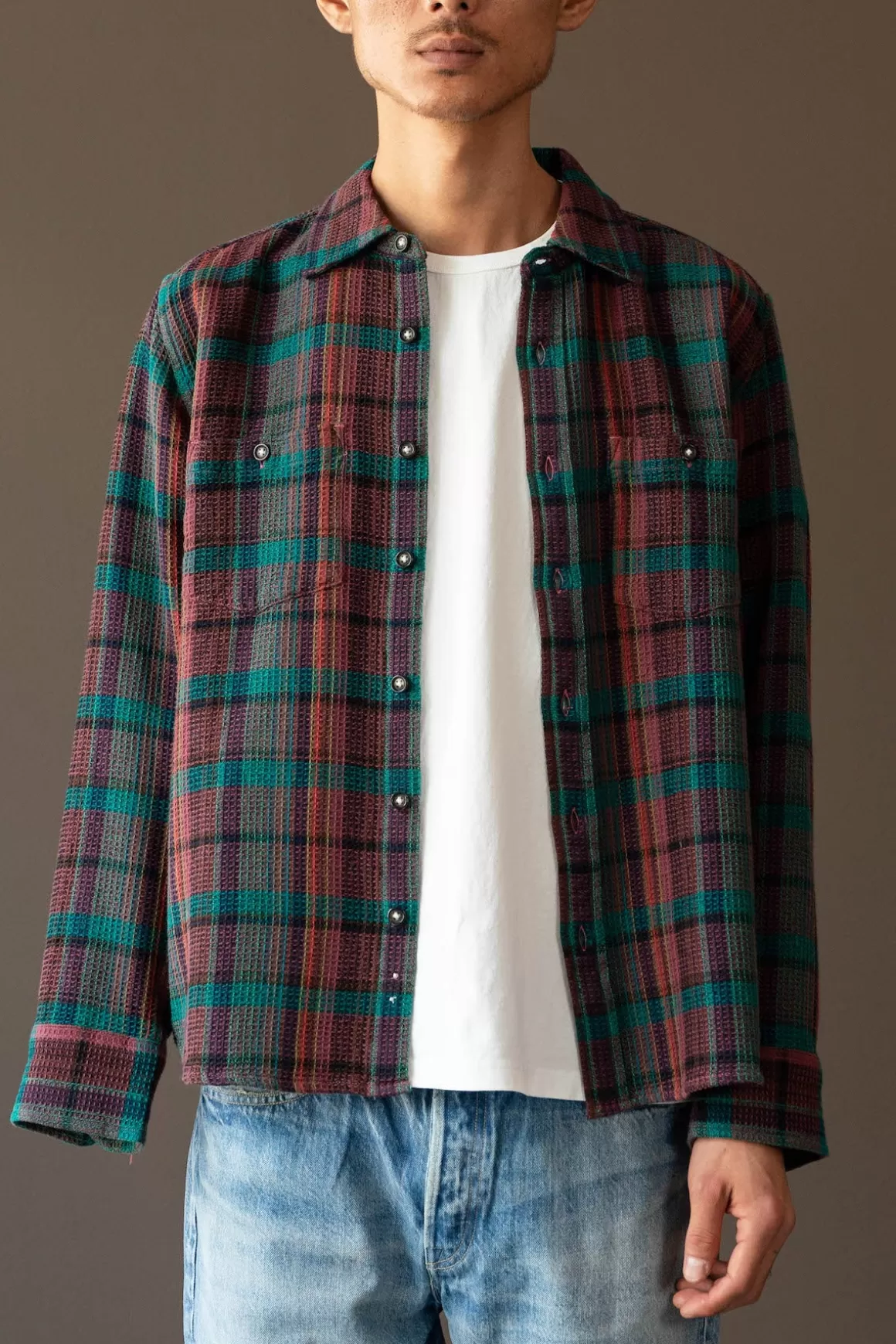 Ruby Waffle Madras Longsleeve - Multi>Corridor New