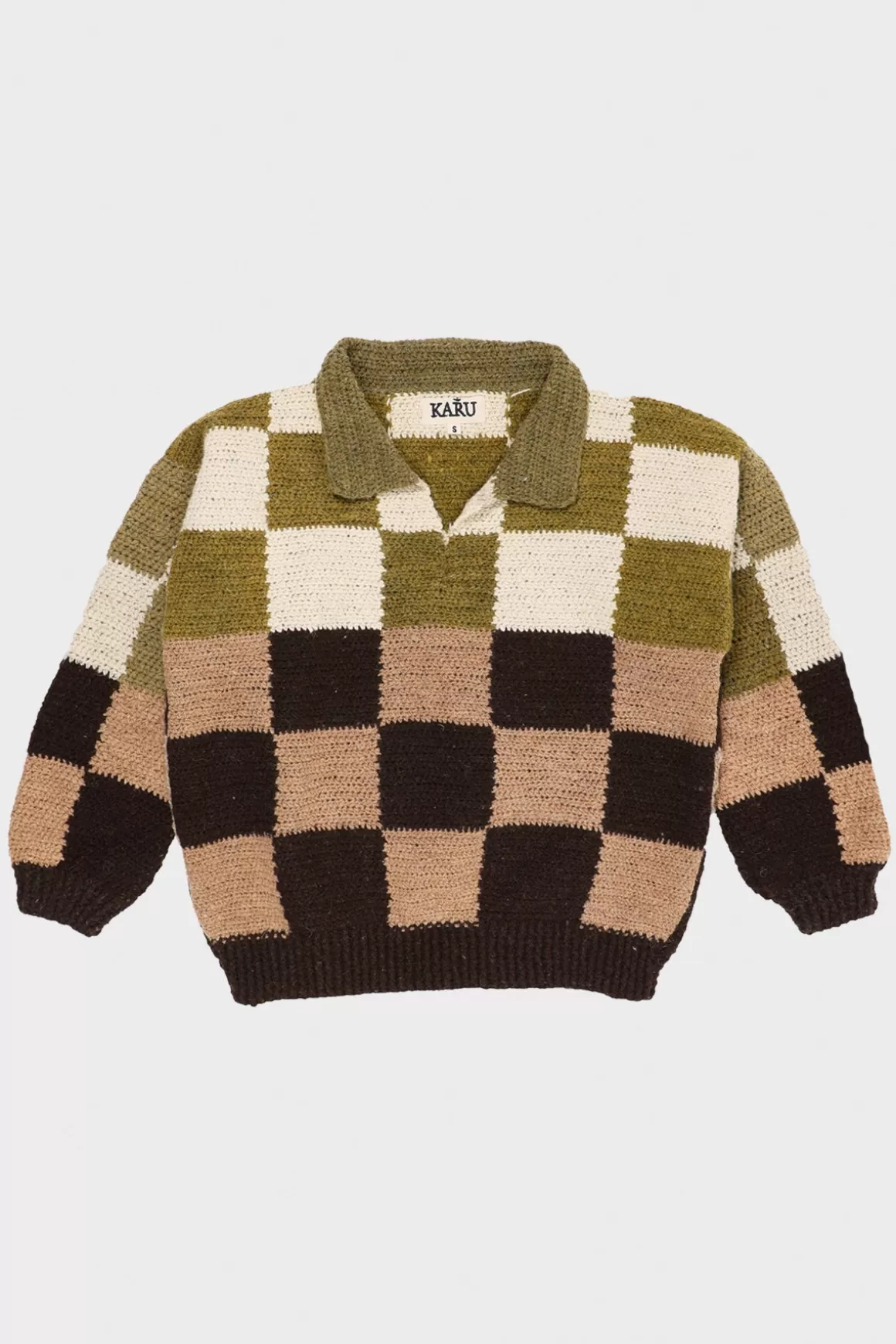 Rugby Knit - Check Naturally Dyed>Karu Research Flash Sale