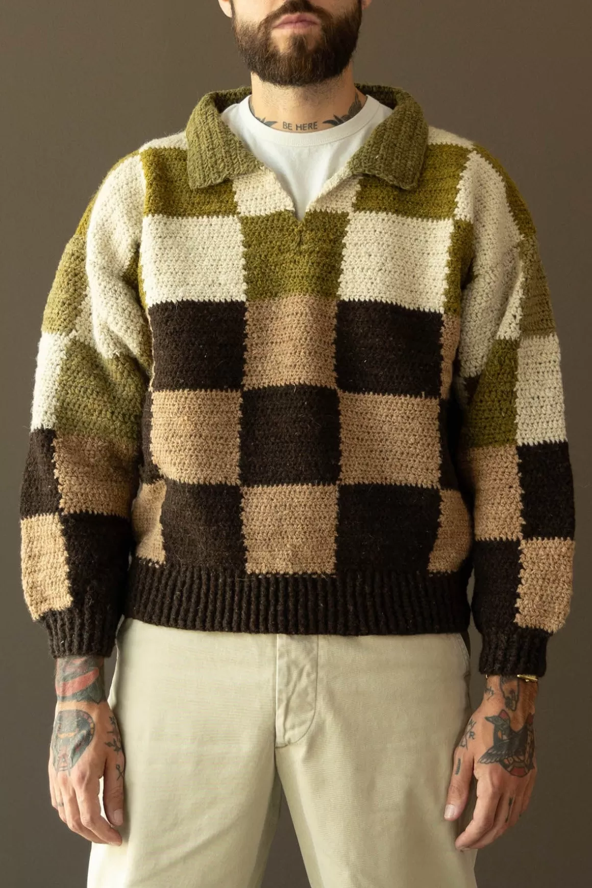 Rugby Knit - Check Naturally Dyed>Karu Research Flash Sale