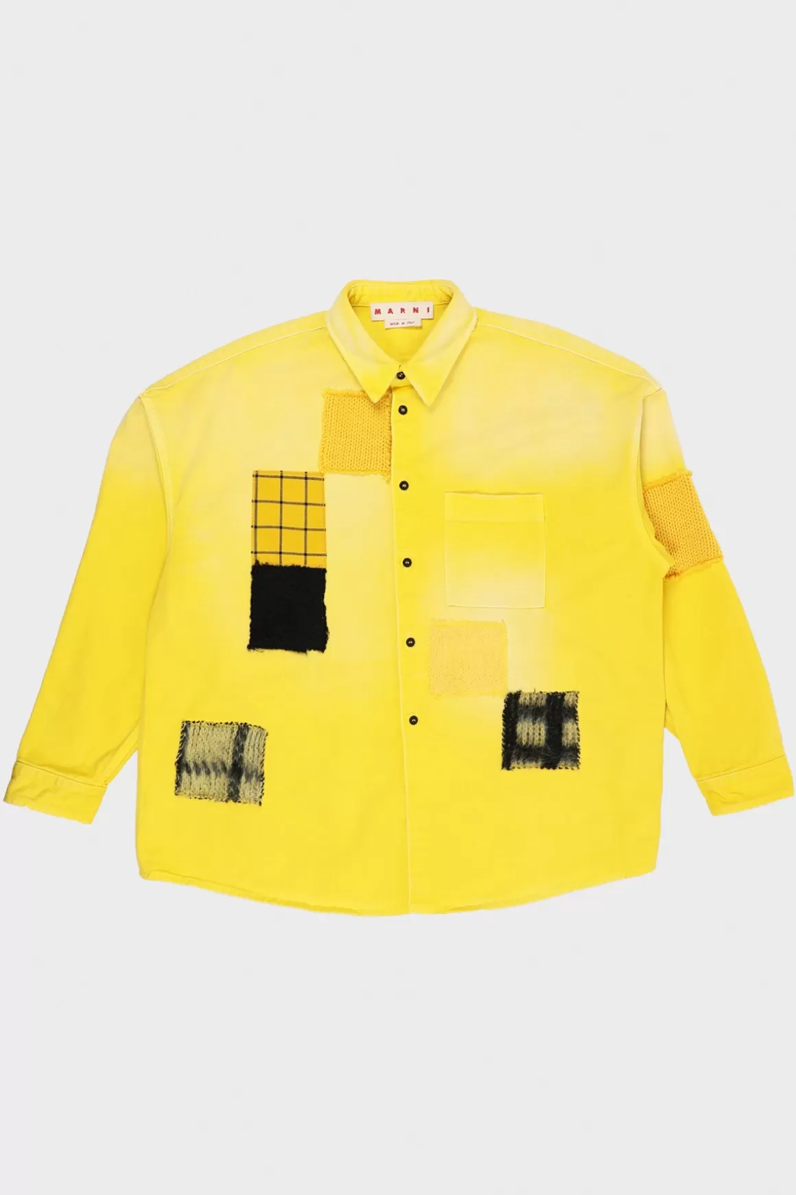 Shirt With Patterned Patches - Yellow>Marni Shop