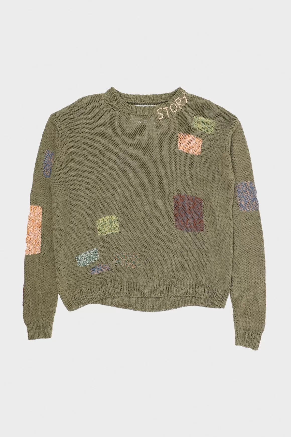 Spinning Jumper - Olive Darn Knit>Story Mfg. Flash Sale