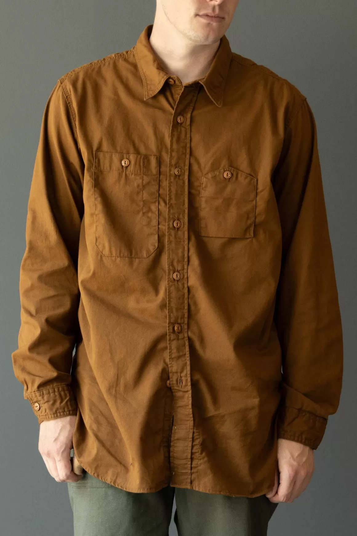 Work Shirt - Brown Cotton Micro Sanded Twill>Engineered Garments Best Sale