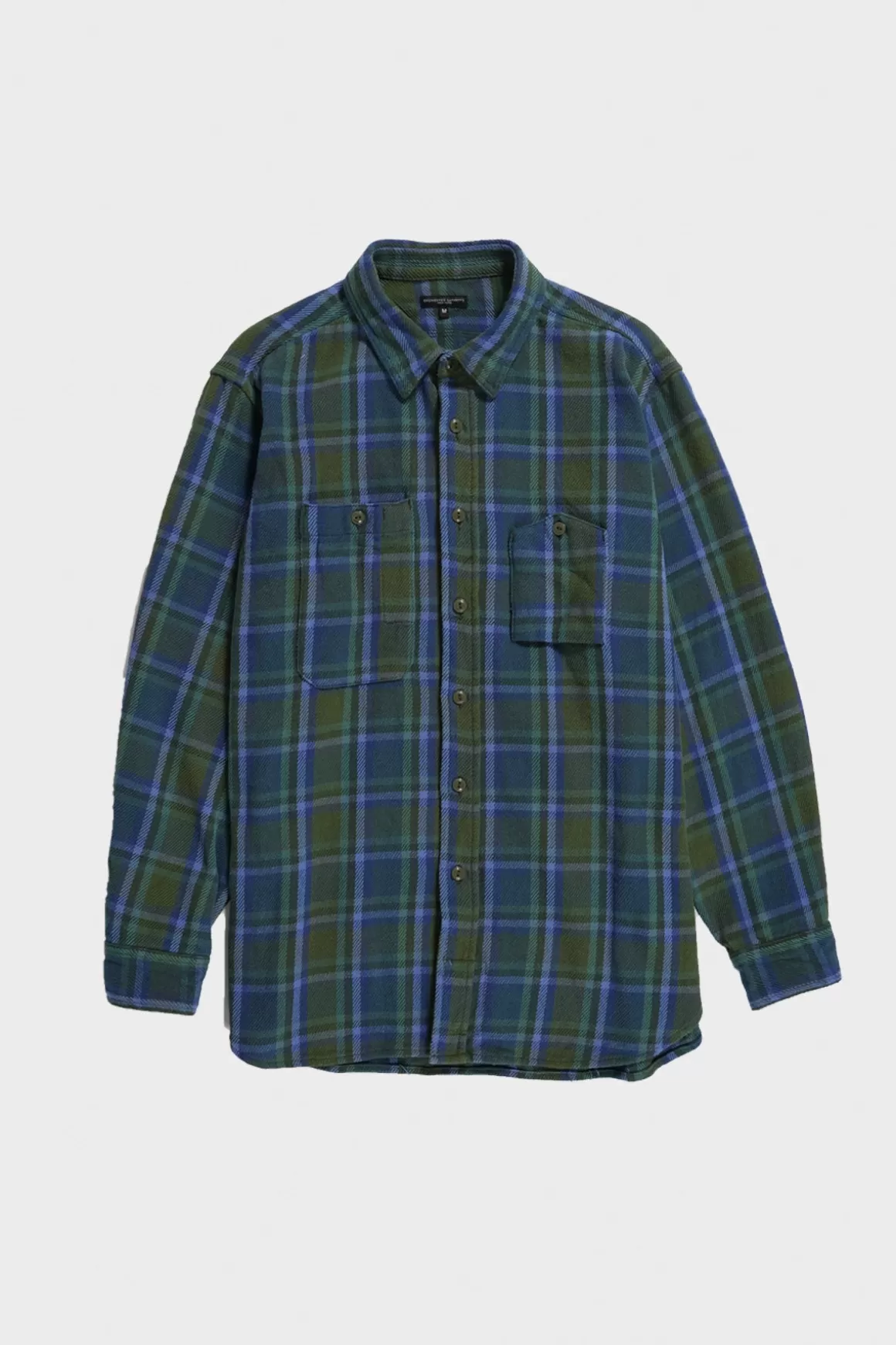 Work Shirt - Green Cotton Heavy Twill Plaid>Engineered Garments Sale