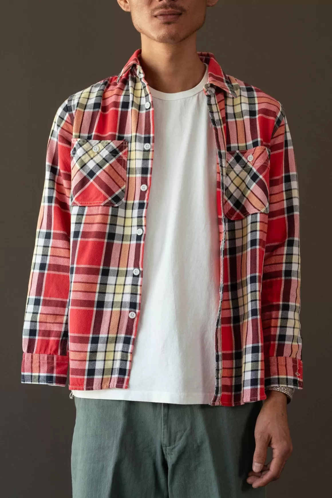 Workshirt Nel Check - Red>Beams Plus Store